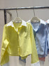 Women Casual stripes Crop Shirts